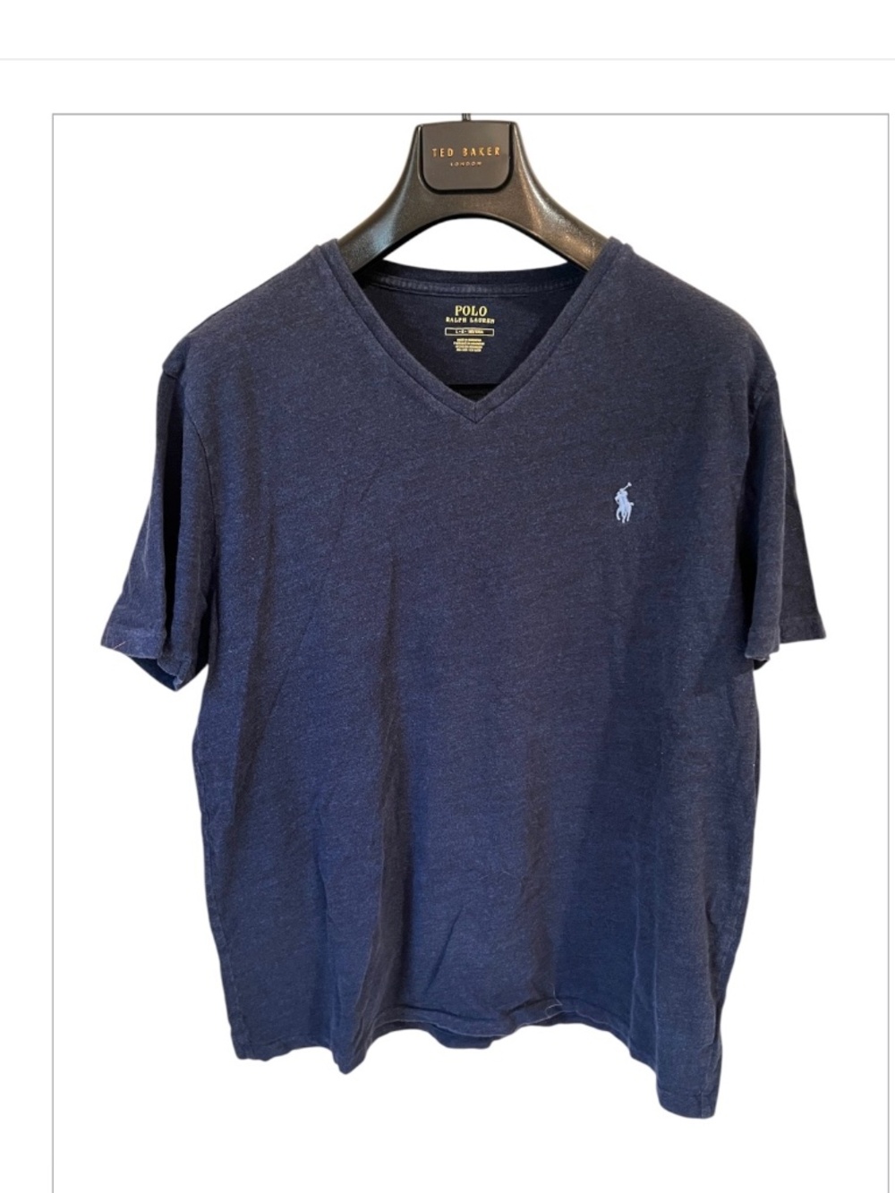 Ralph Lauren (Polo) V-Neck Cotton T-Shirt (Size Large)
